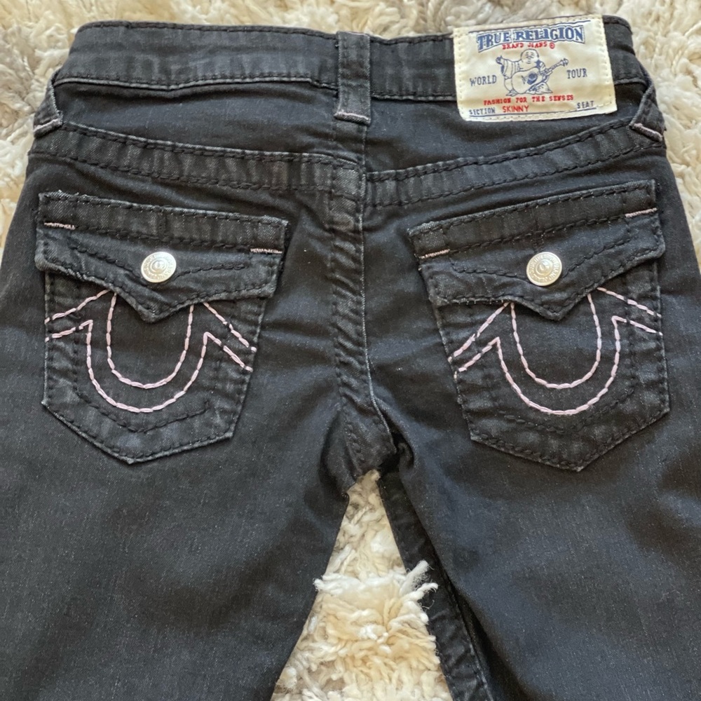 Girls True Religion Black Skinny Jeans